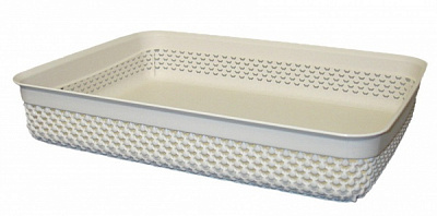 Кошик Ucsan Plastik DROP прямокутна А4 кремовий