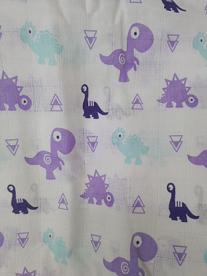 Пелюшки Моя планета муслін К150-2 75x100 см білий із принтом