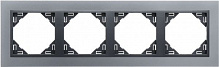 Рамка чотиримісна Efapel ANIMATO Logus універсальна металік алюміній 90940 TAS