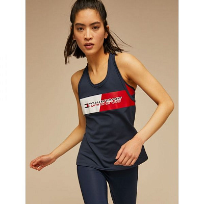 Майка Tommy Hilfiger GRAPHIC FLAG TANK TOP S10S100298401 M темно-синій