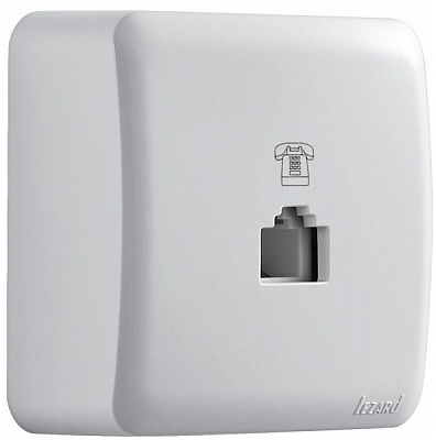 Розетка телефонная Lezard Viola белый 751-0200-137