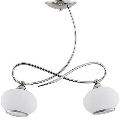 Люстра потолочная ALFA PROTA 2x40 Вт E14 хром/белый 