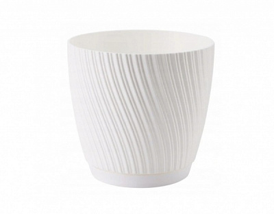 Горшок пластиковый Form Plastic Мика-13 круглый 1,14 л белый 