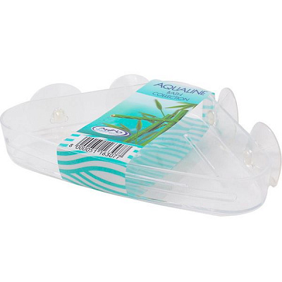 Полка Arino Aqualine угловая 23х15х3,2 см белая 