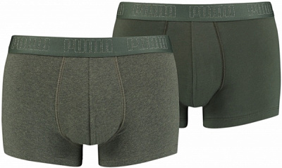 Трусы Puma BASIC TRUNK 2P GREEN MELANGE 93501509 р.M хаки