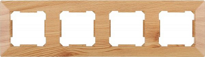 Рамка чотиримісна HausMark Alta горизонтальна вільха SNG-FRP.SQ20G4-4/Alder