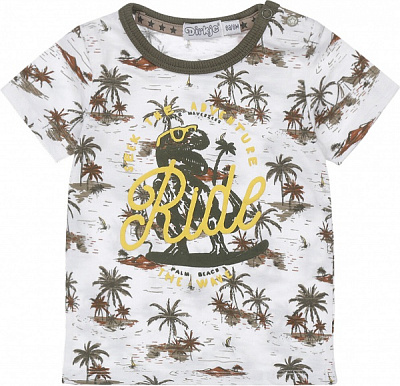 Футболка для мальчиков Dirkje р.80 белый из хаки T46619-35 