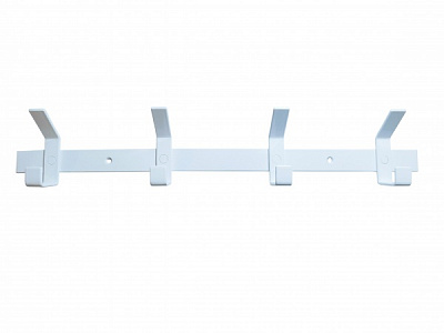 Вешалка настенная на 4 крюка белый RAL 9016