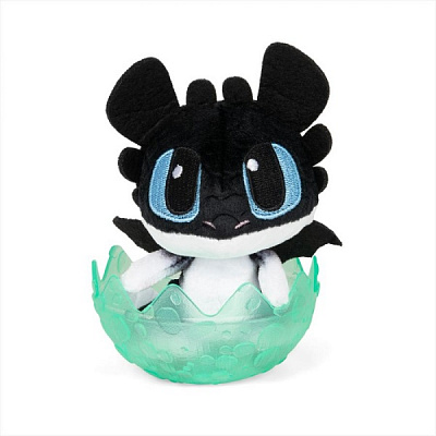 М'яка іграшка Spin Master Як приборкати дракона 3: м’який дракон в яйці Нічне Сяйво 3 8 см чорний SM66623/6873