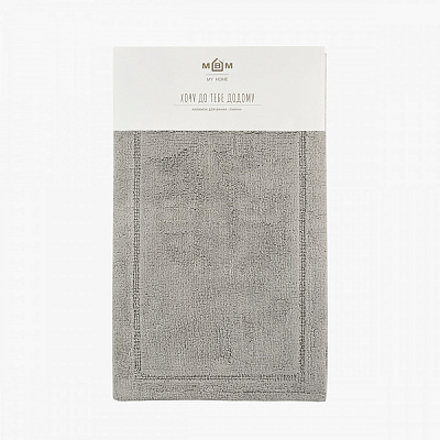 Килимок для ванної кімнати MVM Лиман 50х80 см BM-02 S Gray