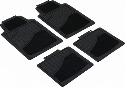 Коврики автомобильные Auto Assistance AA17140 4 шт. с текстильными вставками универсальные