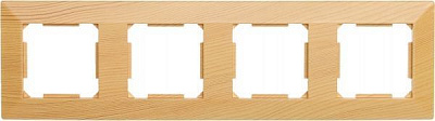 Рамка чотиримісна HausMark Alta горизонтальна бамбук SNG-FRP.SQ20G4-3/Bamboo