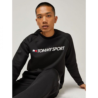 Джемпер Tommy Hilfiger FLEECE LOGO CREW NECK S20S200280099 р. XL черный