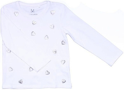 Футболка для девочек MAX&MIA 3H3903 р.122 белый 