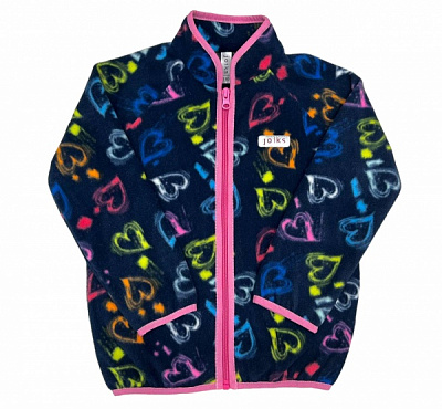 Джемпер детский для девочки JOIKS сердечко р.104 темно-синий F868 