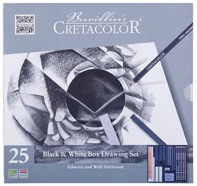 Набір матеріалів для графіки Black&White 25 шт. Cretacolor