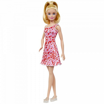 Кукла Barbie Модница в сарафане в цветочный принт HJT02