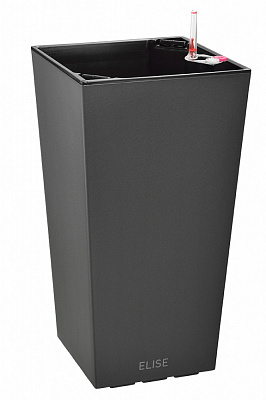 Вазон пластик ELISE 25 см квадратный anthracite 10,5 л Plastkon (238667)