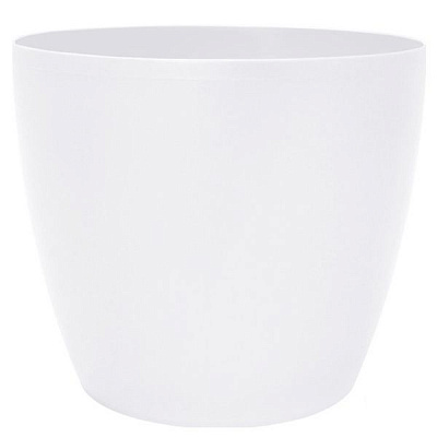 Горшок пластиковый Алеана Матильда круглый 2,1л белый (114093) 
