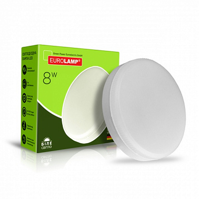 Лампа светодиодная Eurolamp 8 Вт матовая G53 220 В 4000 К LED-GX53-0840(N) 