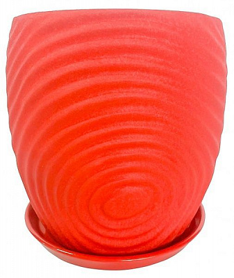 Горщик Пеньок шовк круглий 10 л червоний