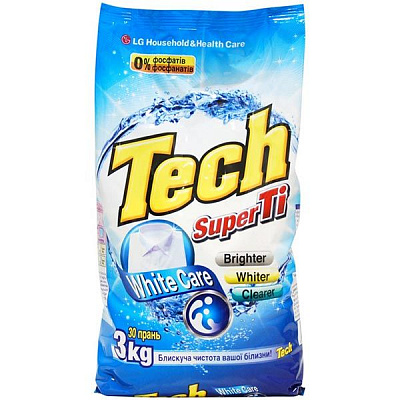 Стиральный порошок Tech Super Ti для белых вещей 3 кг