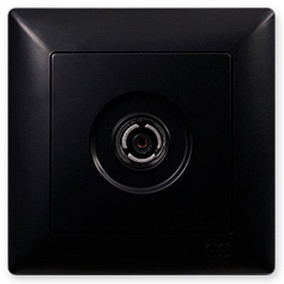Розетка TV оконечная Gunsan Visage IP20 черный VS 28 34 122