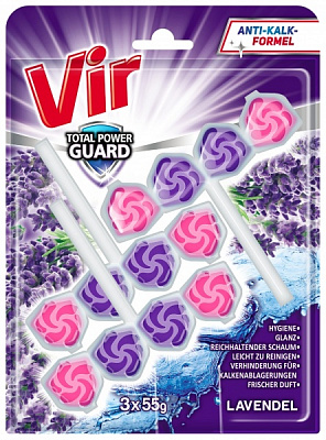 Туалетный блок VIR Total Power Guard Лаванда 3x55 г 