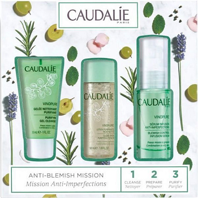 Набор для женщин Caudalie Anti-blemish Mission Уход за проблемной кожей