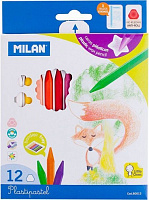 Набор карандашей восковых 12 цветов Milan