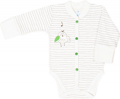 Боді Baby Veres Funy sparrows р.62 молочний із малюнком
