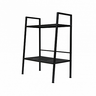 Этажерка пристенная 2-x ярусная, 600х350х865мм 865х600х350 мм черный (23202)