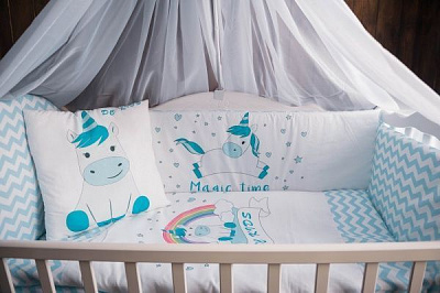 Комплект постільної білизни ДС Україна від 0-3 років БК-036 синій