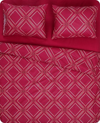 Комплект постільної білизни Геометрія 2 червоний La Nuit