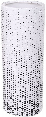 Ваза белый с деколью 12,5х12,5х33 см (4001-33) Eterna