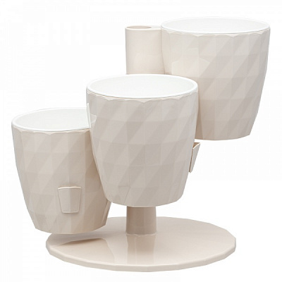 Кашпо Ruby Трио круглый 1 л пудра (КШ-5441) 