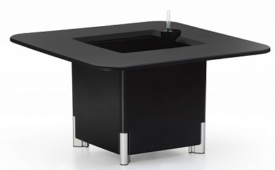 Горшок пластиковый Mondum Медитерранео 40x45x36 см (ножки серебряные/черные) квадратный 36 л черный 