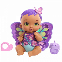 Пупс My Garden Baby Фиолетовые крылышки с бутылочкой GYP11