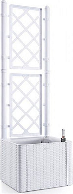 Вазон пластиковый Stefanplast Deluxe квадратный 35л белый (75740) 