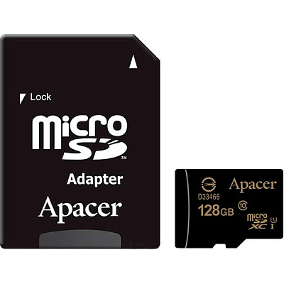 Карта пам'яті Apacer microSDXC 128 ГБ UHS Speed Class 1 (U1)Class 10 (AP128GMCSX10U1-R) AP128GMCSX10U1-R
