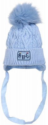 Шапочка дитяча для хлопчика Kraft+ р.42-44 блакитний 1835