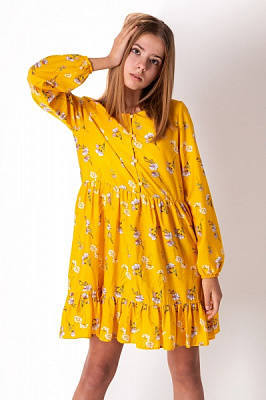Платье Mevis р.164 желтый 