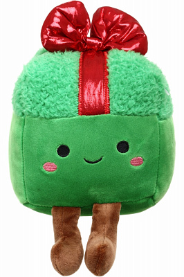 Мягкая игрушка HW Рождественская Подарок 15 см зеленая DT251647-6