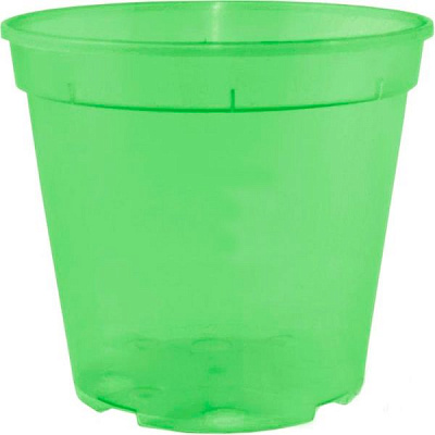 Горшок дренажный Алеана круглый 0,68л салатовый прозрачный (114075) 