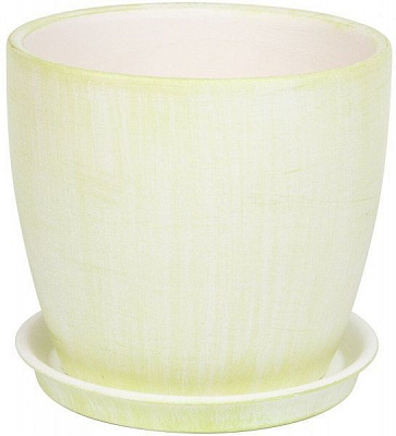 Горшок керамический Сонет патина круглый 0,5л фисташка 