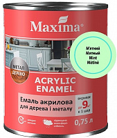 Акваэмаль Maxima акриловая для дерева и металла мятный шелковистый мат 0,75л