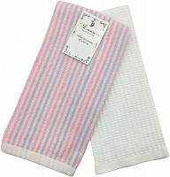 Набор полотенец 60x40 см розово-лавандовый/молочный 