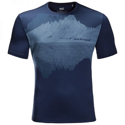 Футболка Jack Wolfskin PEAK GRAPHIC T M 1807181-1024 р. 2XL синий