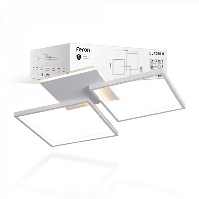 Світильник світлодіодний Feron Onda AL6300 з пультом ДК 90 Вт білий 2700-6500 К