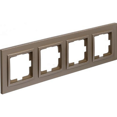 Рамка чотиримісна Mono Despina універсальна титан 102-220000-163